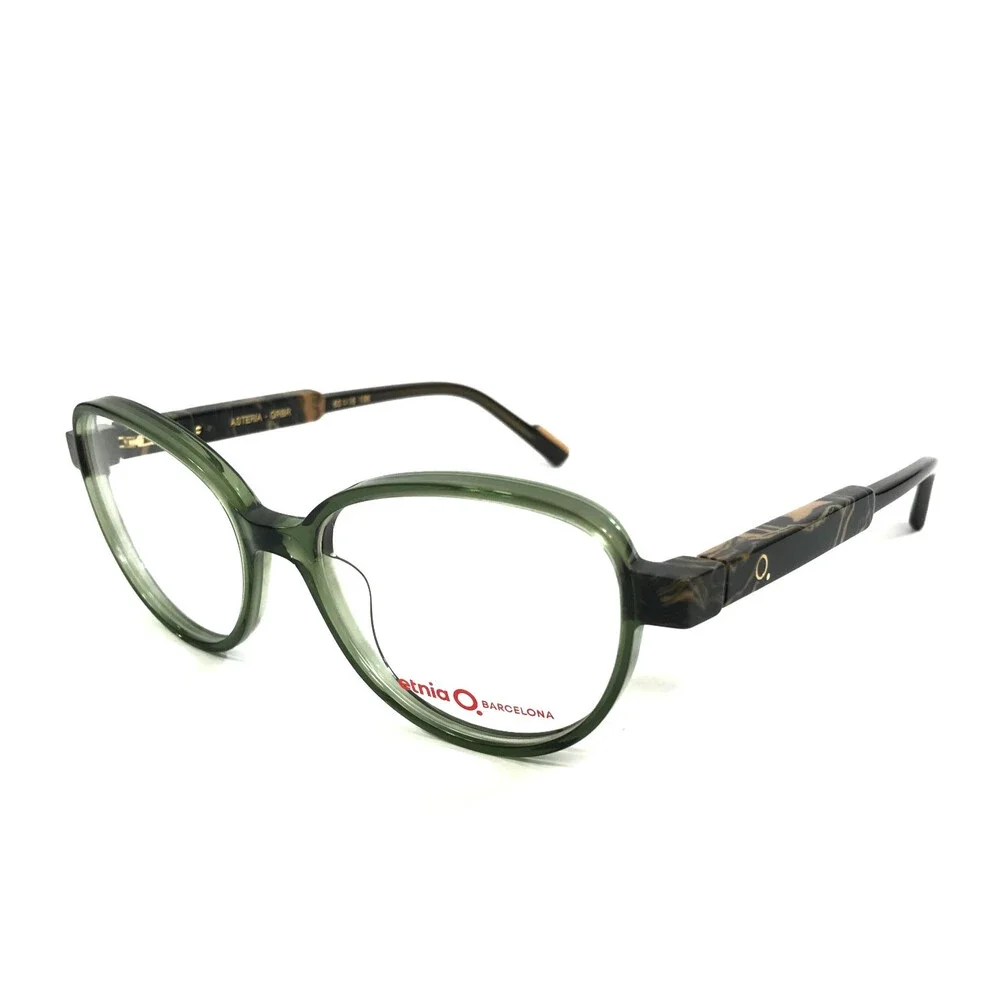 Etnia Barcelona Eyeglasses Frames ASTERIA GRBR Green Brown Cat Eye 52-16-138